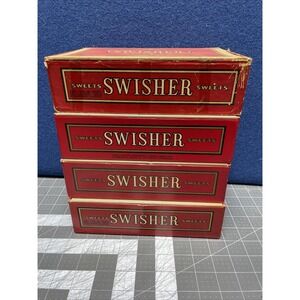 Swisher Sweets Perfecto 50 Cigars Red White And Black Cigar Box lot of 4 Vintage
